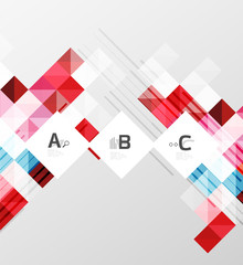 Minimalistic square shapes abstract background