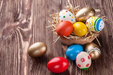 Colorful easter eggs