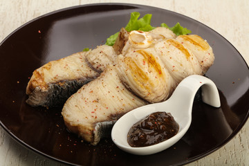Grilled shark steak