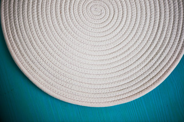 Fototapeta na wymiar White napkin in the form of a screw spiral. Texture,