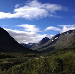 Fototapeta premium Giant stones in Norway along road 55