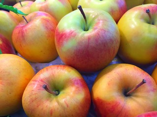 Close up of Apple on the market