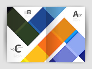 Business a4 business brochure geometrical template