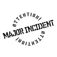 Major Incident rubber stamp. Grunge design with dust scratches. Effects can be easily removed for a clean, crisp look. Color is easily changed.