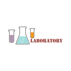 Laboratory equipment vector logo