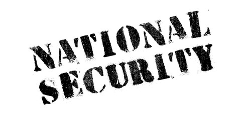 National Security rubber stamp. Grunge design with dust scratches. Effects can be easily removed for a clean, crisp look. Color is easily changed.