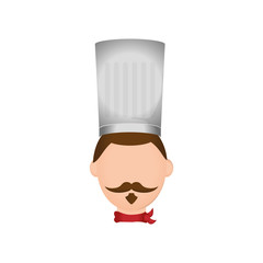 Chef cartoon character icon vector illustration graphic design