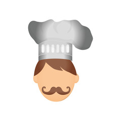 Chef cartoon character icon vector illustration graphic design