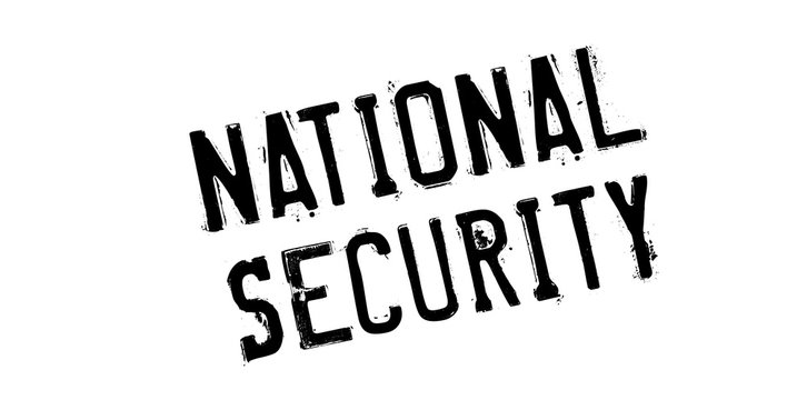 National Security rubber stamp. Grunge design with dust scratches. Effects can be easily removed for a clean, crisp look. Color is easily changed.
