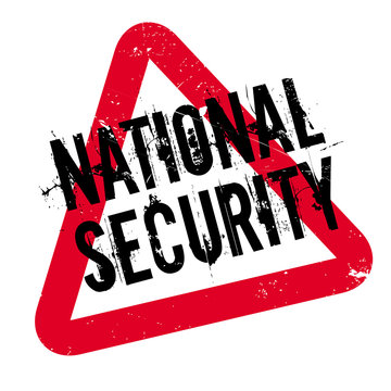 National Security rubber stamp. Grunge design with dust scratches. Effects can be easily removed for a clean, crisp look. Color is easily changed.