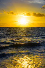 Panele Szklane  świt słońce spokojne spokojne morze