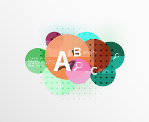 Vector circle bubbles modern geometric background