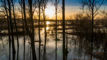 Sunrise over a river