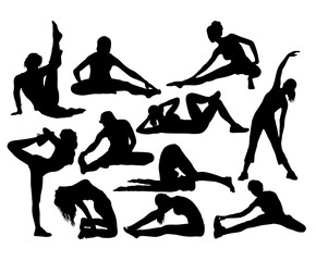 Stretching And Exercise Sport, art vector design