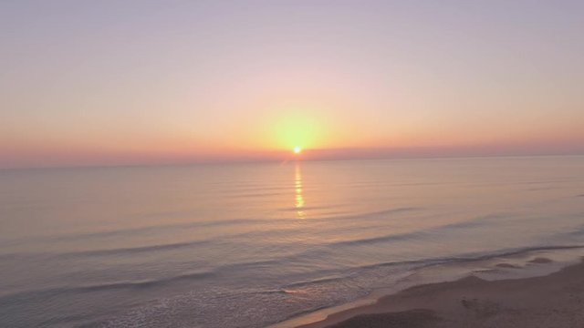 Sunset Sonnenuntergang Aufang Drone Aerial ocean rot & blaue Stunde 