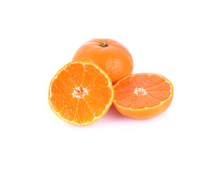 fresh orange isolated on white background