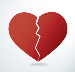 the heart breaking icon vector 