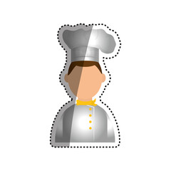 Chef cartoon character icon vector illustration graphic design