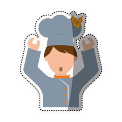 Chef cartoon character icon vector illustration graphic design