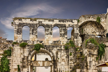 Ruins in Croatia, Split, Diocletian palace iwall