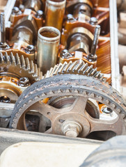 Close up timing belt