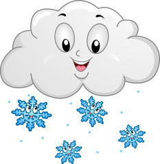 Mascot Cloud Snowflakes