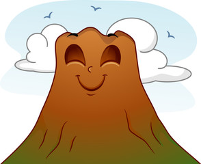 Mascot Volcano Peaceful