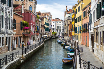 Fototapeta na wymiar Venice City Buildings Canal Landscape