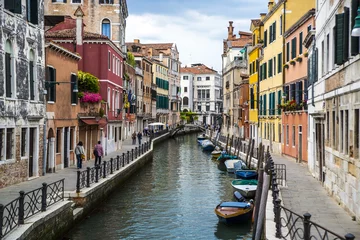 Schilderijen op glas Venetië stad gebouwen kanaal landschap © eneskahraman