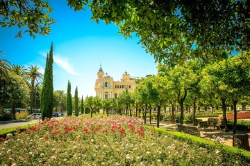 Malaga in Summer with Nature Landscape and beautiful colors