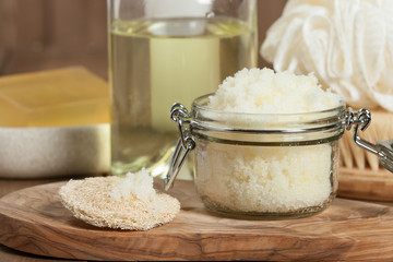 Handmade Lemon Scrub With Coconut Oil. Toiletries, Spa Set.
