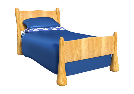 3D Rendering Childs Bed on White