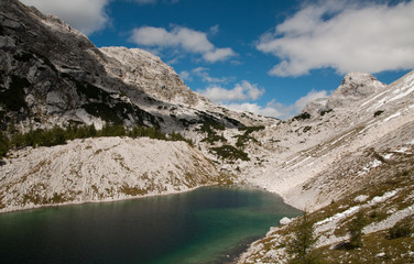 Scenic mountain landscape in Julian Alps, Slovenia