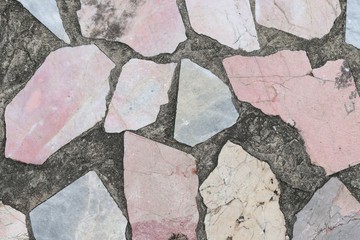 stone wall in concrete background with copy space for add text