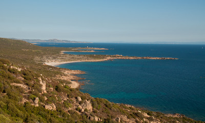 Beautiful and scenic landscape of Corsica island, France