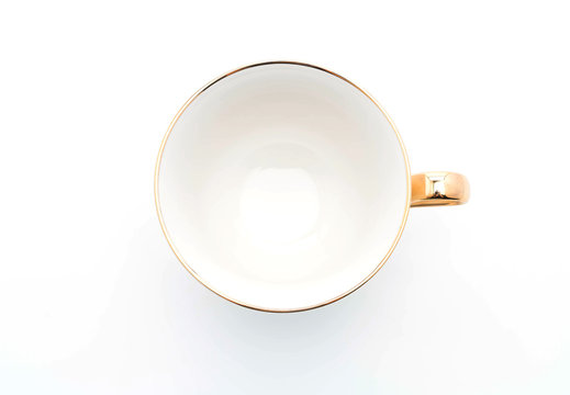 luxury coffee cup on white
