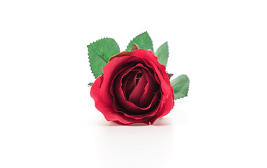 red plastic rose