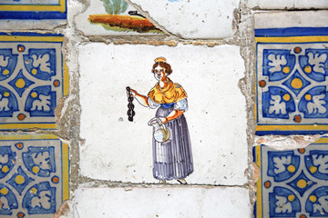 Naklejka premium azulejo oficio antiguo madrid U84A8442-f17
