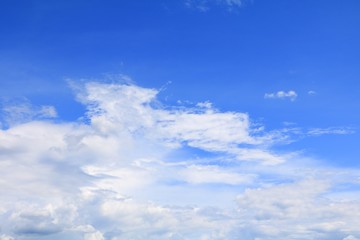 blue sky and white cloud beautiful colorful in nature with copy space for add text