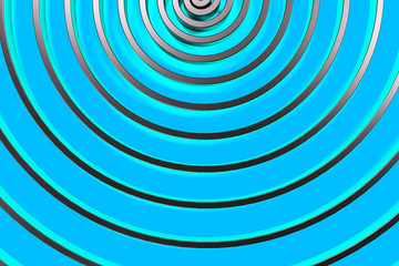 Dark concentric spiral on glowing background