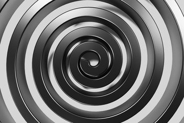 Fototapeta premium Dark concentric spiral on glowing background