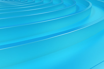 Blue concentric spiral on blue background