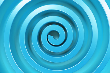 Blue concentric spiral on blue background