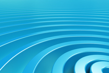 Blue concentric spiral on blue background