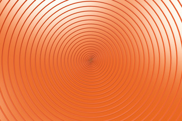 Orange concentric spiral on orange background
