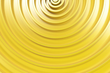 Yellow concentric spiral on yellow background