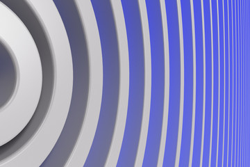 Obraz premium White concentric spiral on glowing background