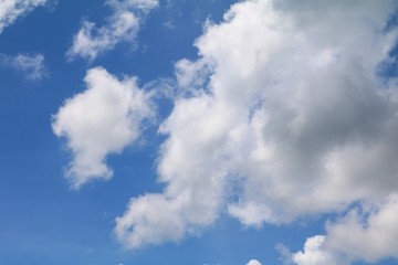 blue sky with big cloud,  art of nature beautiful and copy space for add text