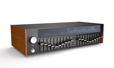 Obraz premium Sound octave equalizer (3d illustration).