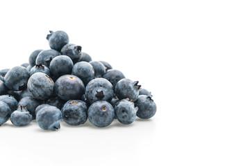 fresh blueberry on white